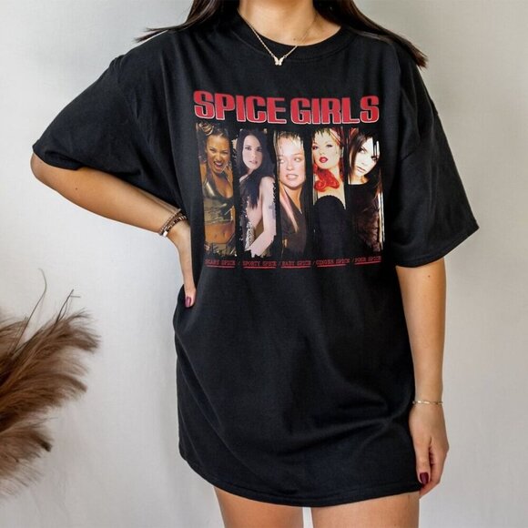 Sierra K Other - Spice World Music Band Graphic T-Shirt Spice Girls Concert Fan Collector Gift